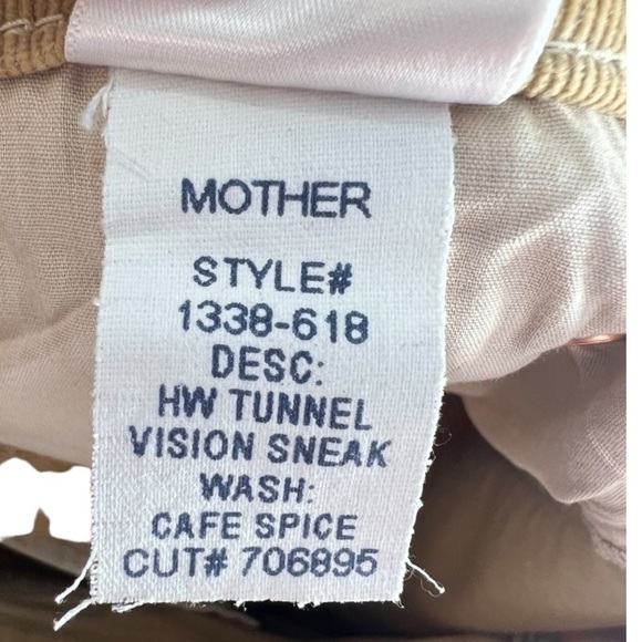 Mother High Waisted Tunnel Vision Sneak Corduroy Jeans 26 - Picture 6 of 12